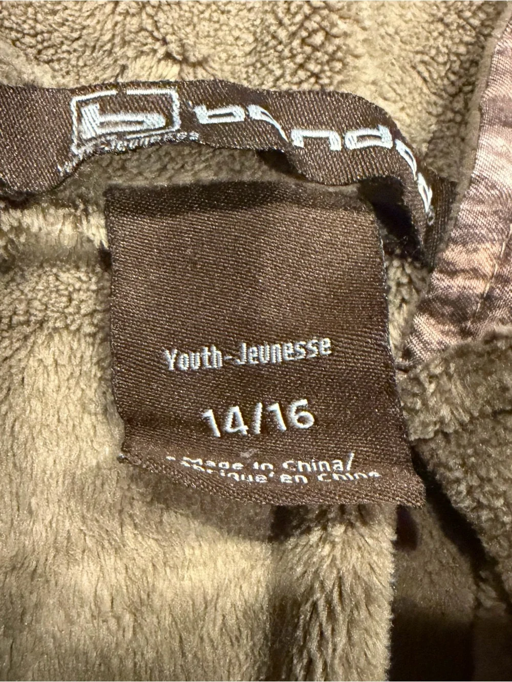 Banded 1/4-Zip Hunting Pullover in Mossy Oak Bottomland camouflage, Youth 14/16